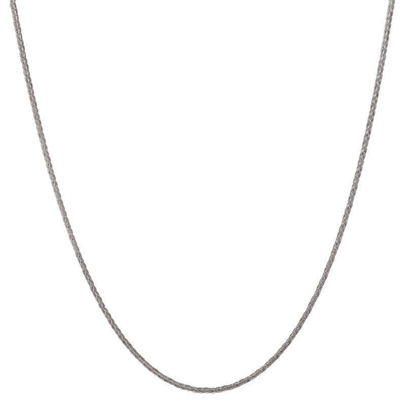Sterling Silver Square Wheat Chain Necklace 18 Inch Jewelry Gift