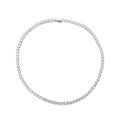 Men's Stainless Steel CZ Necklace 7mm Curb Chain 22 Inch Jewelry