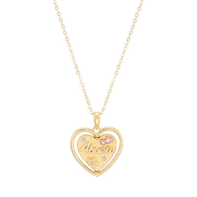 Sterling Silver and Gold Plated Reversible Heart Pendant Necklace, 20-inch Chain