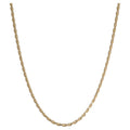 Sterling Silver 14k Gold Plated Rope Necklace 24 Inch - Elegant Italian Jewelry