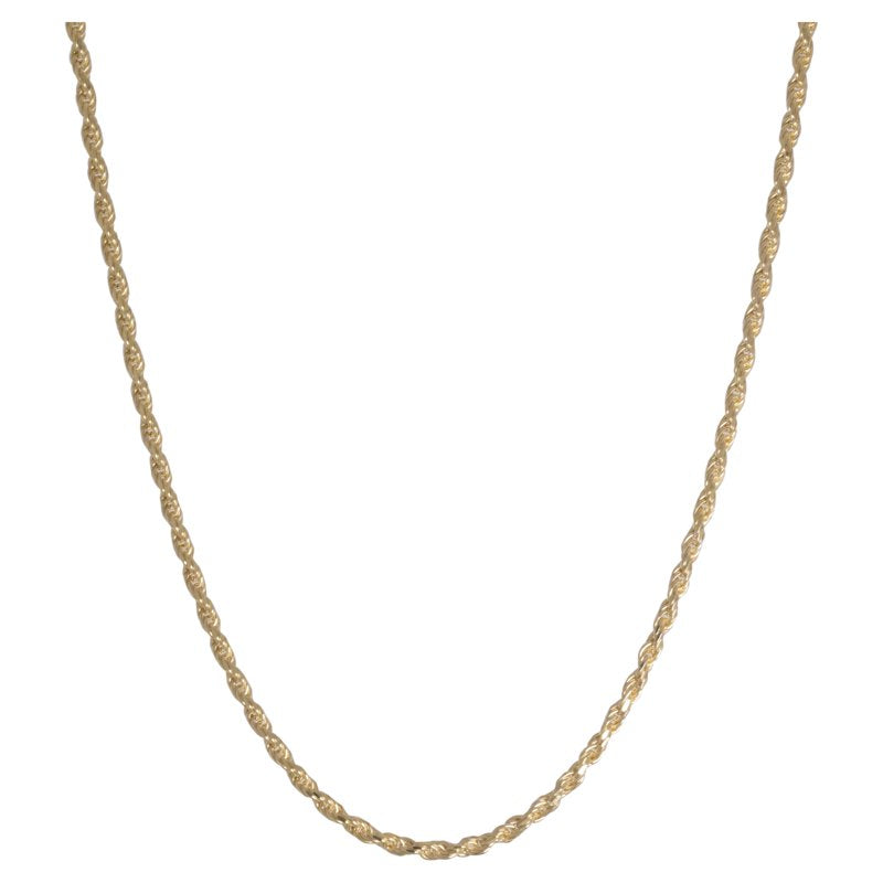 Sterling Silver 14k Gold Plated Rope Necklace 24 Inch - Elegant Italian Jewelry