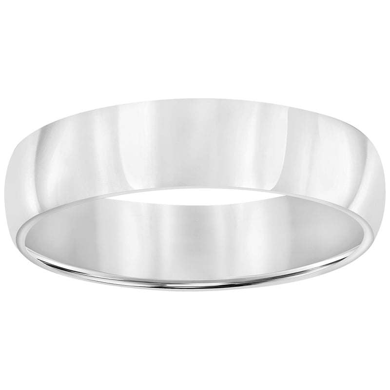 Sterling Silver 5mm Comfort Fit Wedding Band for Men | Unisex Jewelry