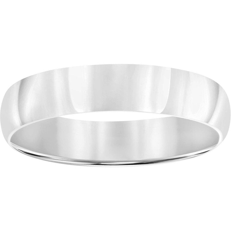Sterling Silver 5mm Men's Wedding Band Comfort Fit Polished Ring