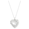 Sterling Silver Double Heart Locket Pendant - 18-Inch Chain Gift Jewelry