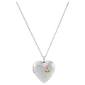 Sterling Silver Heart Locket Necklace with