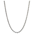 Sterling Silver Rope Chain Necklace 22 Inch Jewelry Accessory