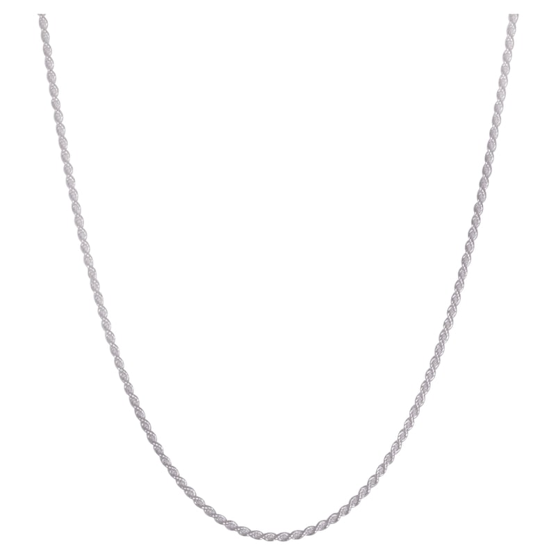 Sterling Silver 24-Inch Diamond Cut Rope Necklace - Italian Craftsmanship