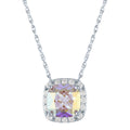 Sterling Silver Aurora Borealis Pendant Necklace 18 Inch