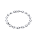 Sterling Silver Tennis Bracelet with Simulated Diamond for Women