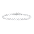 Sterling Silver Lab Grown Diamond Bracelet for Women - Accent Jewelry Gift