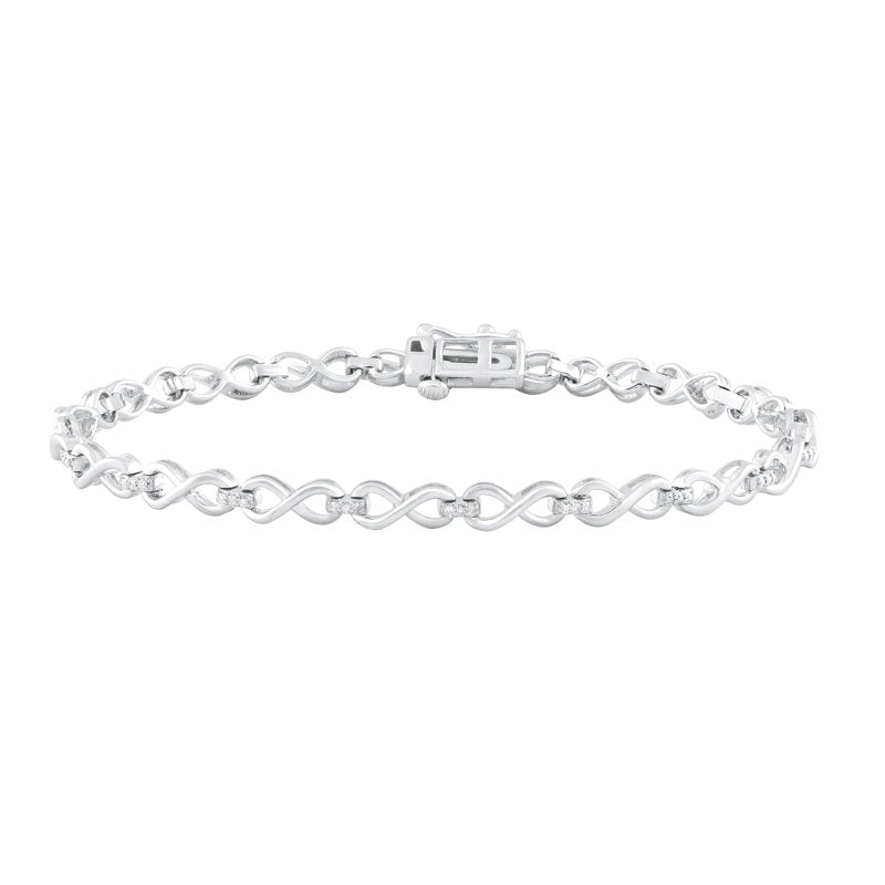 Sterling Silver Lab Grown Diamond Bracelet for Women - Accent Jewelry Gift
