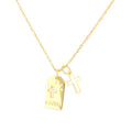 Simulated Diamond Necklace in 14K Gold Plated Sterling Silver - Women's Jewelry