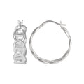 Sterling Silver Mariner Chain Hoop Earrings for Women - Modern Jewelry
