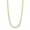 Men's Two-Tone Stainless Steel H-Link Chain Necklace 24 Inches - Modern Jewelry