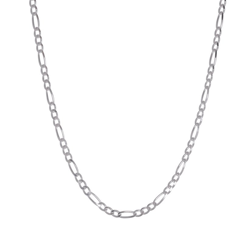 925 Sterling Silver Figaro Chain Necklace 20 Inch Men Women Jewelry