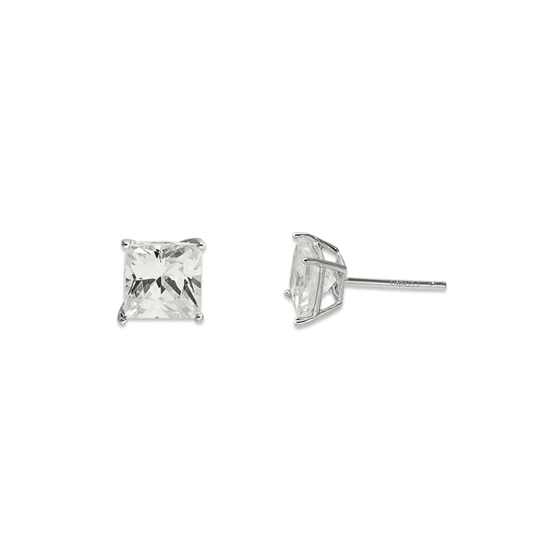 Women's Cubic Zirconia Stud Earrings in 10kt White Gold - Classic & Elegant