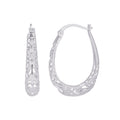Sterling Silver Filigree Hoop Earrings for Women - Modern Jewelry Gift