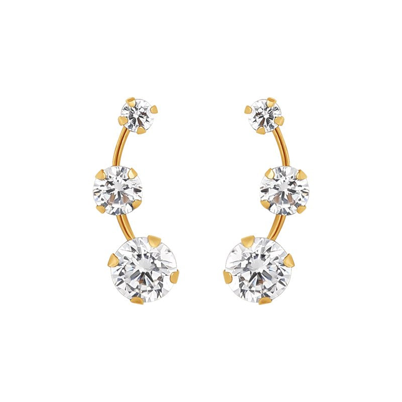 Sterling Silver Drop Earrings with Cubic Zirconia for Women