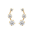 Sterling Silver Drop Earrings with Cubic Zirconia for Women