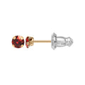 Women's 14K Yellow Gold Birthstone Stud Earrings - January Crystal