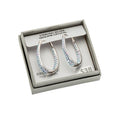 Sterling Silver Lavender Crystal Hoop Earrings for Women - Elegant Jewelry