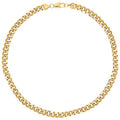 Men's 20-Inch Gold Plated Stainless Steel Curb Chain Necklace