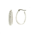 Sterling Silver Crystal Hoop Earrings for Women - Light & Elegant Jewelry