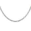 Sterling Silver Figaro Chain Necklace 24-inch Unisex Jewelry Italy