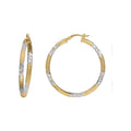 Women's Hoop Earrings 18K Gold Over Sterling Silver Gift Box
