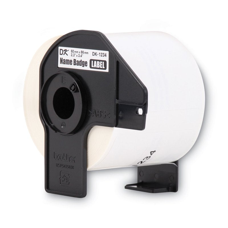 Brother Adhesive Name Badge Labels White Paper 2.3 x 3.4 Inches - 260 Labels
