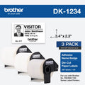 Brother Die-Cut Name Badge Labels 2.3 x 3.4 Inches White Paper 260 Labels per Roll
