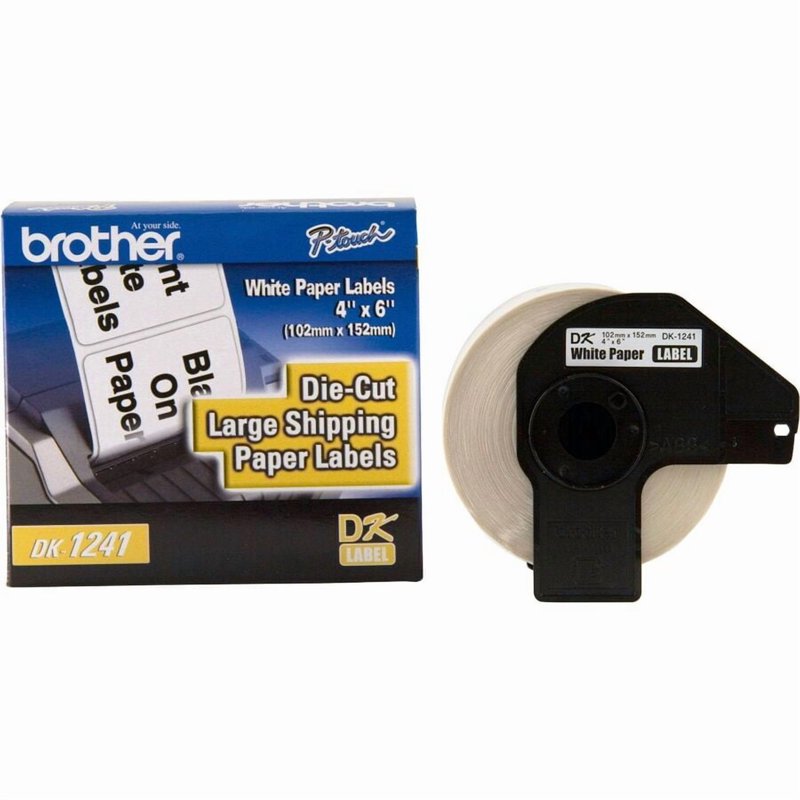 Brother DK-1241 Die-Cut Shipping Labels for QL Printers 4x6 inch Pack of 600