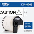 Removable White Paper Label Tape for Brother QL Printers - 2.4 in x 100 ft
