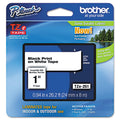 Standard Laminated Label Tape 1 Inch Black on White Water Resistant Indoor Outdoor
