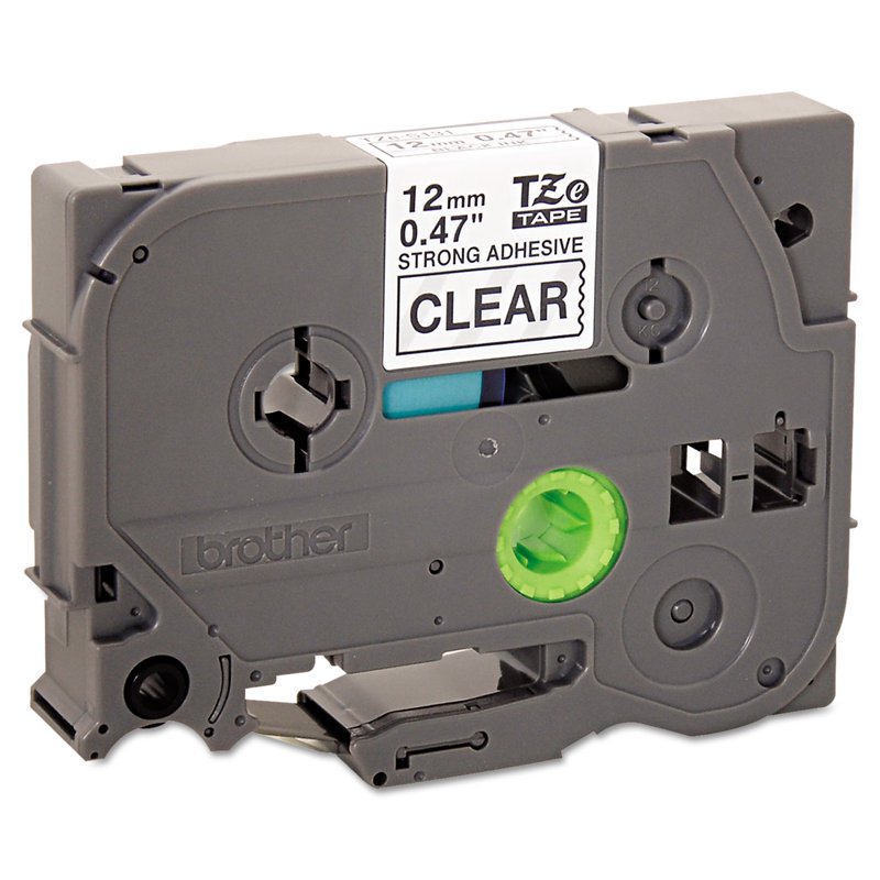 Brother Extra-Strength Laminated Label Tape 0.47 Inch Clear Adhesive