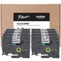 Brother P-Touch TZe-231 Label Maker Tape 0.47 W White on Black 8 Pack