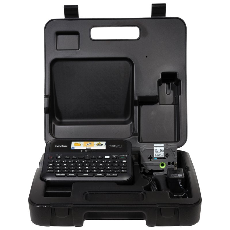 Professional Bluetooth Label Maker with Tape, Carry Case & 12mm Labels