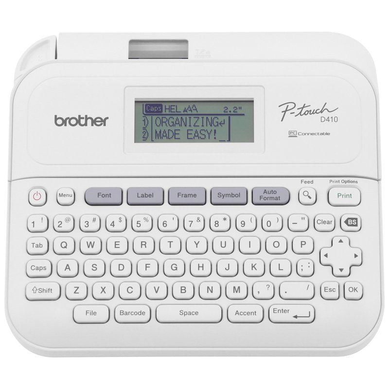 Connected Label Maker for Home Office - Brother PT-D410 with Tape & Software