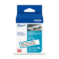 Brother Laminated Label Tape for P-touch Label Makers, 1in x 26.2ft, Black on White, Durable Indoor & Outdoor Use