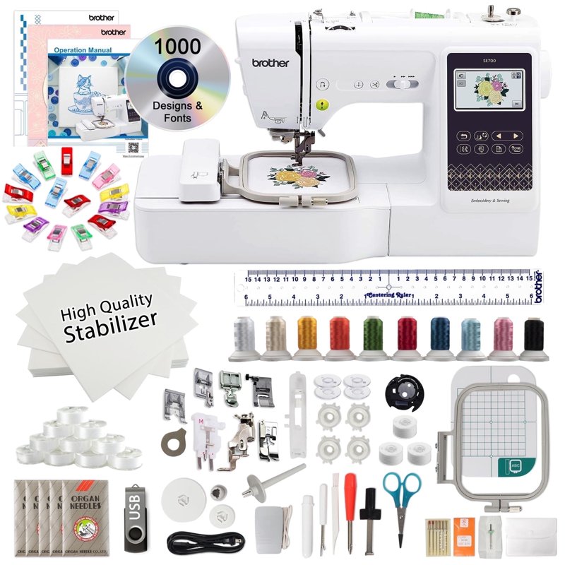 Brother SE700 Sewing and Embroidery Machine with Bonus Bundle