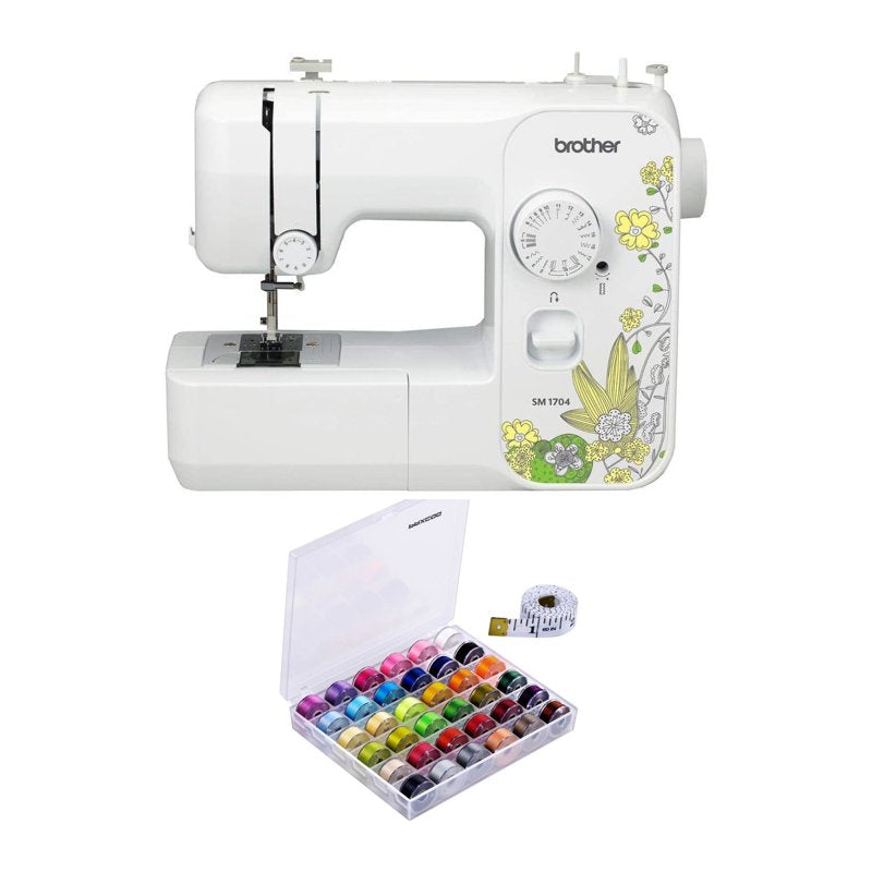 Brother SM1704 17-Stitch Lightweight Sewing Machine with Bobbins & Threads