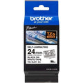 Self-Laminating Label Rolls 24mm Black on White 26.2ft for Label Makers