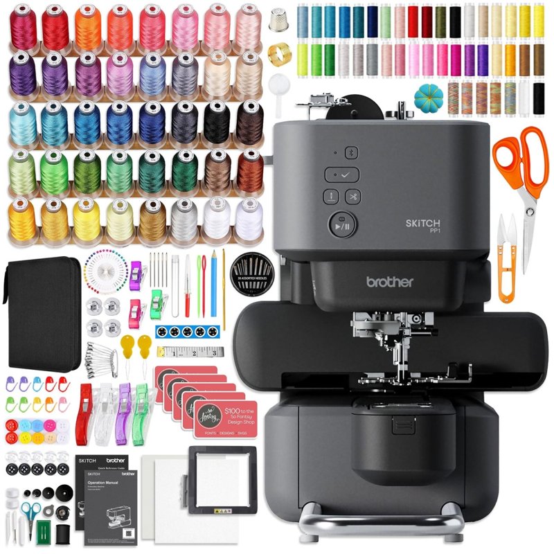 Brother Embroidery Machine with 4x4 Inch Area and 250+ Accessories