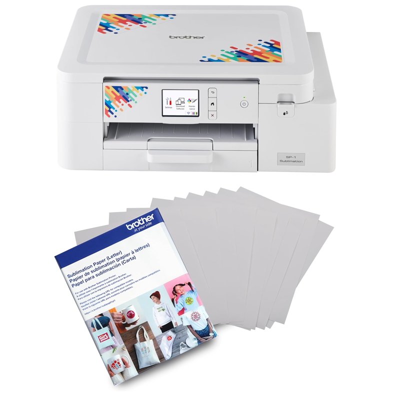 Brother Sublimation Printer with Wireless Connectivity and 100 Sheets Sublimation Paper