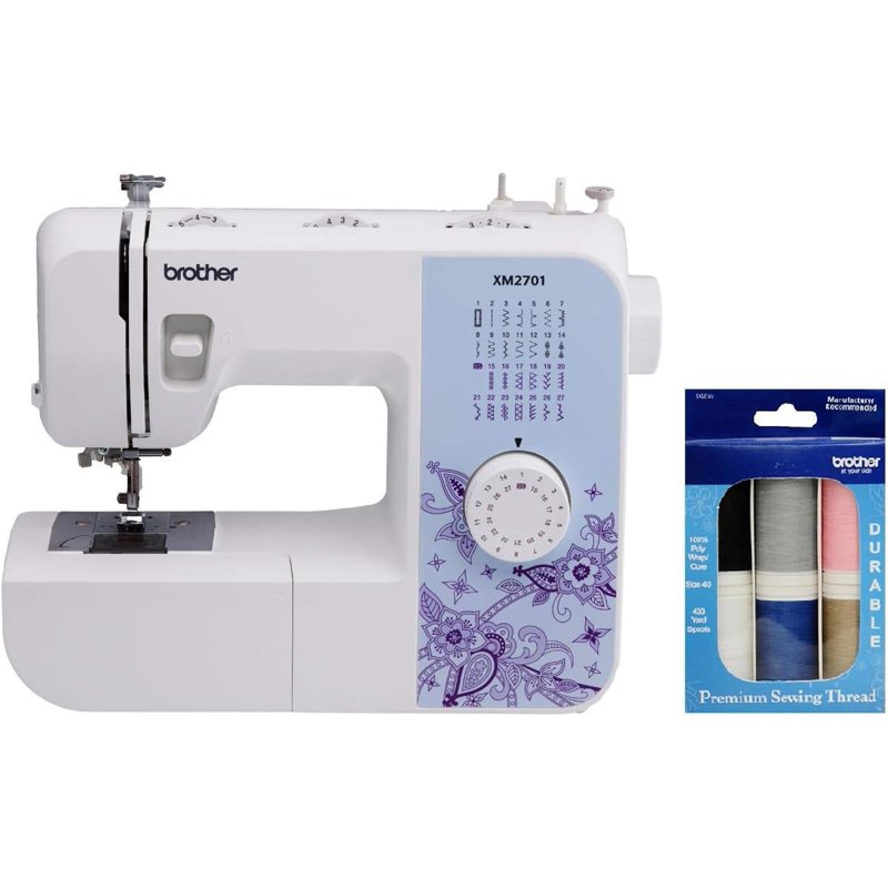 Brother XM2701 Sewing Machine with Thread Bundle and Accessories