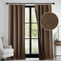 Blackout Linen Curtains with Thermal Insulation - 84 Inch Length, Pack of 2