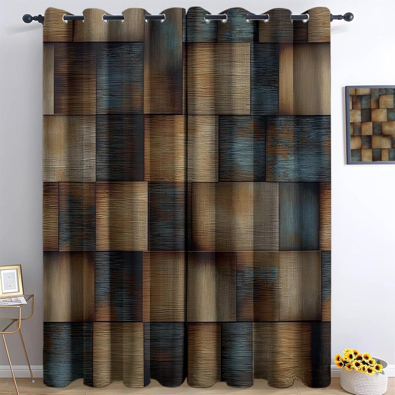 Blackout Thermal Insulated Curtain Panels for Bedroom & Living Room - 2 Pack