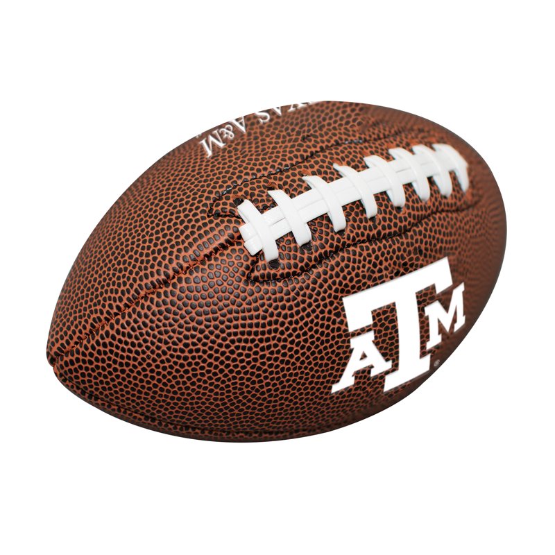 Mini Size Composite Football with Debossed Team Logo - Texas A&M Aggies