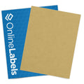 8.5 x 11 Inch Brown Kraft Labels - Inkjet & Laser Printer Compatible - 10 Sheets