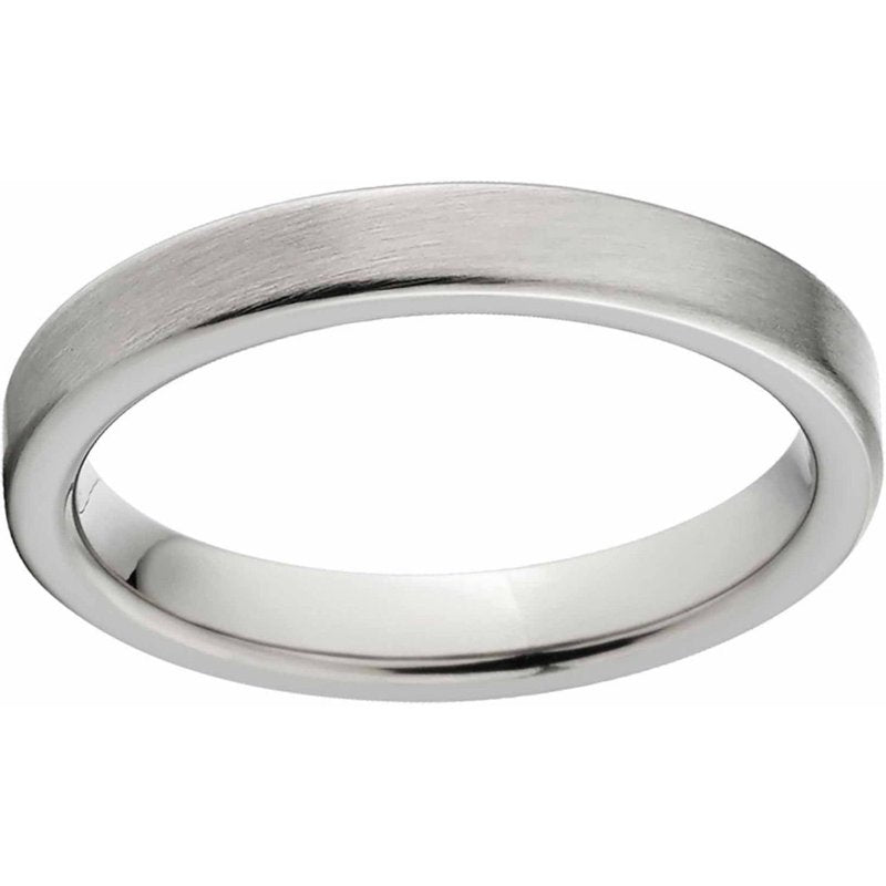 Titanium Wedding Band 3mm Brushed Comfort Fit Ring - Hypoallergenic & Wear-Resistant